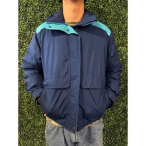 vtg 90s EDDIE BAUER PUFFER Coat Large // utility gorpcore jacket rain winter